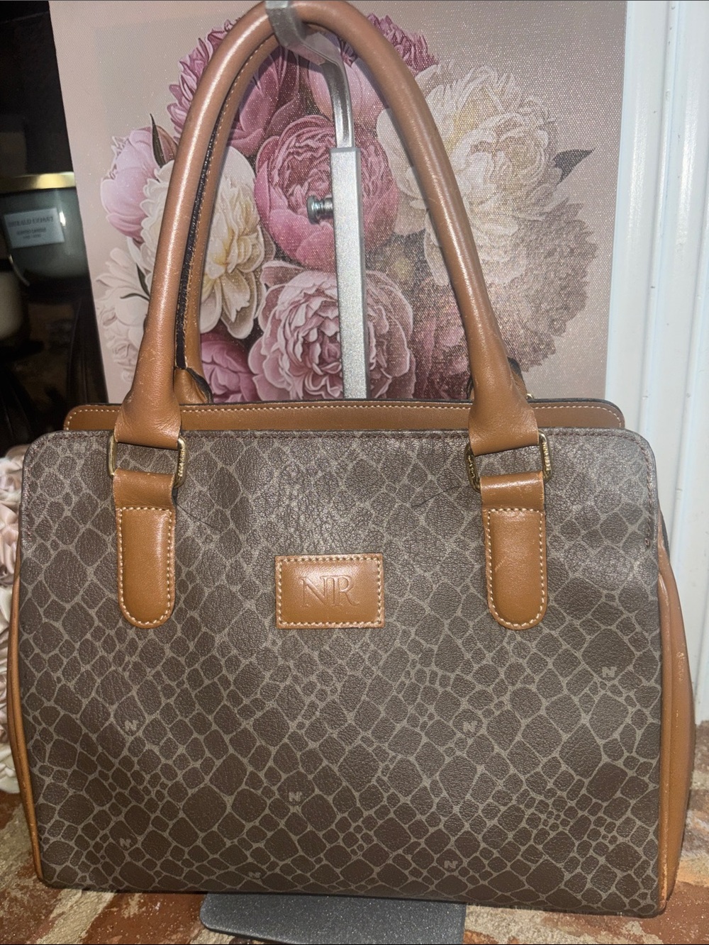 Nina Ricci Marquises monogram satchel handbag
